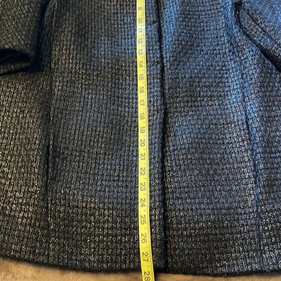 🔥🔥ANN TAYLOR | Oversized Chanel-Like Black Tweed Layering Jacket - sz 4/6 - Picture 10 of 11